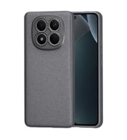 Coverzone Xiaomi Redmi Note 15 4G ile uyumlu Kılıf Deri Görünümlü Thermax Silikon kılıf Kamera Korumalı Kompakt Tasarım Redmi Note 15 4G için Deri Görünüm Kapak Gri