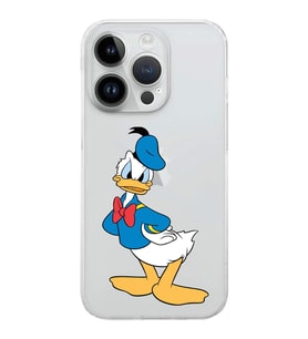 Apple iPhone 14 Pro Max Uyumlu Kamera Korumalı Tıpalı Kapak Donald Duck Tasarımlı ŞeffafKılıf