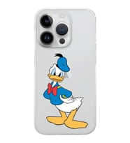 Apple iPhone 14 Pro Max Uyumlu Kamera Korumalı Tıpalı Kapak Donald Duck Tasarımlı ŞeffafKılıf