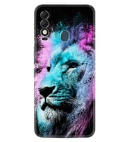 Tecno Spark 8T Kılıf Silikon Desen Özel Seri Pink Blue Leon 1603