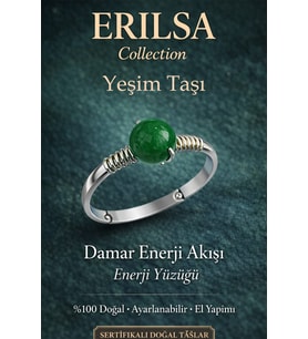 Sertifikalı Damar Enerji Akışı Yüzüğü – Yeşim Taşı Ayarlanabilir Gümüş Kasa Terazi Boğa Balık (Çok Renkli)