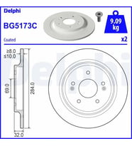DELPHI BG5173C Arka Fren Diski 58411J9500 (2 Adet Fiyatıdır)