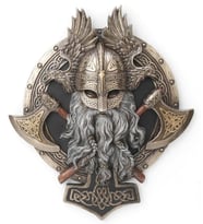 WISE Veronese Serisi-Wise Mitoloji & Tarih-VIKING IKIZ BALTA VALHALLA DUVAR-23*5*27 CM.