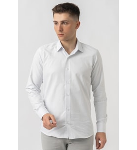 White Stone Affoltern am Albis G16252 Regular Fit Armürlü Pamuklu Gömlek Mavi
