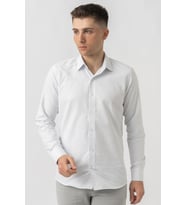 White Stone Affoltern am Albis G16252 Regular Fit Armürlü Pamuklu Gömlek Mavi