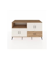 Kronos Konsol 4 Raflı Tek Çekmeceli 4 Kapaklı 176x59x99 Çam-Aytaşı/Çam