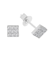 Sirius Pırlanta Taşlı Modern Kare Küpe 0715E0049