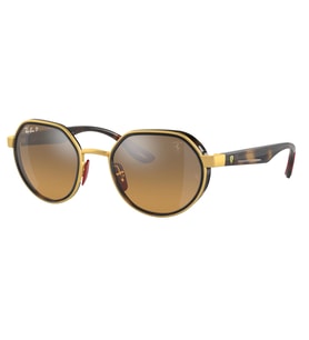 Ray-Ban RB3703M F076A2 51 Ferrari Polarize Unisex Güneş Gözlüğü (Altın)