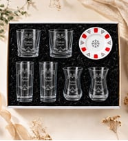 Kişiye Özel Rakı,Viski,Çay Bardağı Ve Altlık