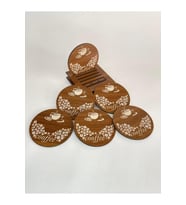 6 Lı Mdf Bardak Altlığı Dekoratif ECCECA1001