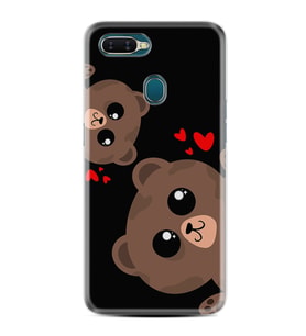 Oppo A5S A15 A16 A54 A55 A73 A74 Kılıf Desemli Silikon Love Animals 1780