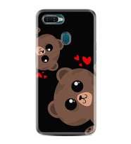 Oppo A5S A15 A16 A54 A55 A73 A74 Kılıf Desemli Silikon Love Animals 1780