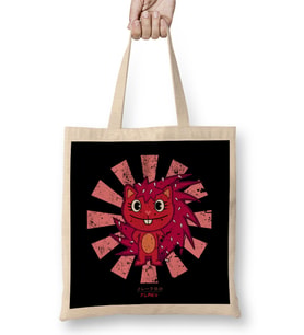 Flaky Retro Japanese Happy Tree Friends Bez Çanta Uzun Saplı