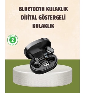 Led Ekranlı Şarjlı Kablosuz Kulak İçi Kulaklık (Çok Renkli)