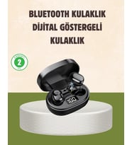 Led Ekranlı Şarjlı Kablosuz Kulak İçi Kulaklık (Çok Renkli)
