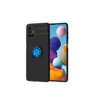 Samsung Galaxy M51 Uyumlu Kılıf Zore Ravel Silikon Kapak (Siyah-Mavi)