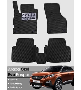 PEUGEOT 3008 (2017-2020) Uyumlu EVA Paspas Tam Set–Araca Özel,Oto Paspas