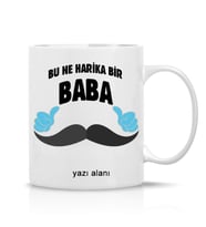 Babalara Özel Harika Baba Yazılı Hediye Çay Kahve Kupa Bardak-baba7