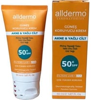 ALLDERMO AKNE VE YAGLI CILTLER ICIN SPF50+ GUNES KREMI 50ML