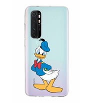 Xiaomi Mi Note 10 Lite Uyumlu Kapak Donald Duck Tasarımlı Şeffaf Silikon Kılıf