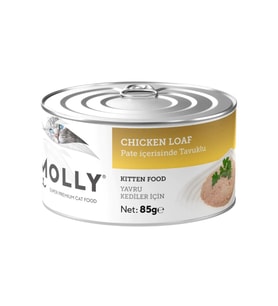 Molly Tavuklu Ezme Yavru Kedi Konservesi 85 Gr (Krem)
