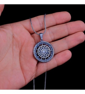 Güneş Tanrısı 925 Ayar Gümüş Erkek Kolye