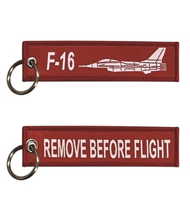 Kumaş Anahtarlık Kırmızı "F-16"