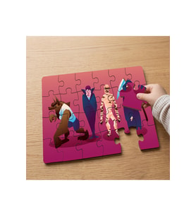 Cadılar Bayramı Karakterleri Tasarımlı 24 Parça Ahşap Çocuk Puzzle