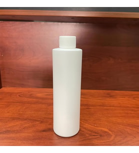 200 cc Silindir Mat Sert PE Şişe - Beyaz Kapaklı- 200ml Beyaz PE Şişe x 10 Adet