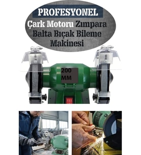 Alman Turbo-3000 Çark Motoru Zimpara Balta Bıçak Bileme Makinesi Tas Motoru Taslama 200 Mm