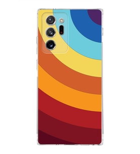Samsung Galaxy Note 20 Ultra Kamera Korumalı Kapak Renk Cümbüşü Tasarımlı  Şeffaf Kılıf