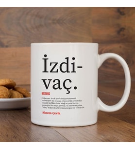 Kişiye Özel Kupa Bardak, Söz Yazılı Kupa Bardak, İzdivaç Bardak,