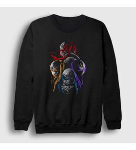 Presmono Unisex Siyah Poster V2 Teenage Mutant Ninja Turtles Sweatshirt 326241tt