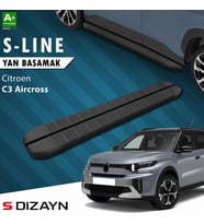 S-Dizayn Citroen C3 Aircross 2 S-Line Siyah Yan Basamak 183 Cm 2024 Üzeri A+ Kalite