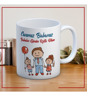 Canımız Babamız Babalar Günü Kupa Bardak Baskılı Kahve Kupa Bardak-Mod2