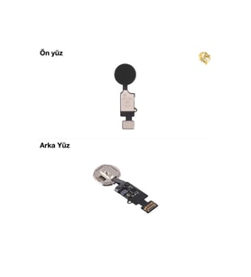 Uyumlu iPhone 8 Plus Home Tuşu - Siyah Orta Tuş Ana Ekran Butonu Parmak izi butonu açma-kapama butonu açma-kapama tuşu yan güç tuşu power tuşu home tu
