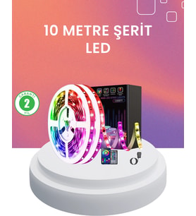 Mey İthalat® 10 Metre Telefon Kontrollü Şerit Led Usb Rgb Kumandalı