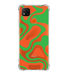 Xiaomi Redmi 9C Köşe Korumalı Antişok Kapak Renkli Desen Tasarımlı Şeffaf Silikon Kılıf