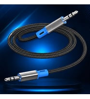 3.5mm Stereo AUX Kablo – Kırılmaya Dayanıklı Metal Başlıklı Ses Kablosu