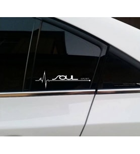 Soul Yan Cam Sticker Oto Kapı Çıkartma Tuning oto 20 cm x 7 cm yazı 256