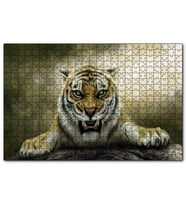 Cakapuzzle Kükreyen Kaplan Artwork  Puzzle Yapboz MDF (Ahşap) (120 Parça)