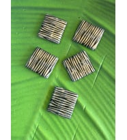 3X3 CM 5 ADET ZEBRA DESENLİ DELİKLİ TAKI KOLYE BONCUĞU