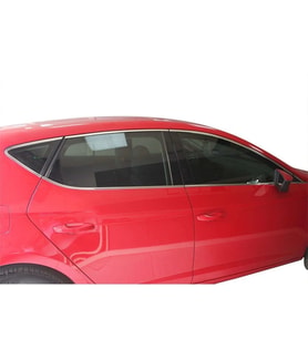 Seat Leon Uyumlu 3 5F Cam Çerçevesi 14 Parça Krom 2013 Ve Sonrası