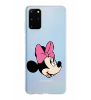 Samsung Galaxy S20 Plus Kapak Minnie Mouse Tasarımlı Şeffaf Silikon Kılıf