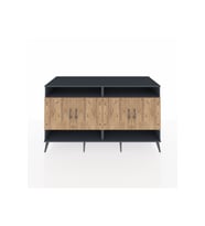 Kronos Konsol 6 Raflı 4 Kapaklı 176x59x99 Antrasit-Çam