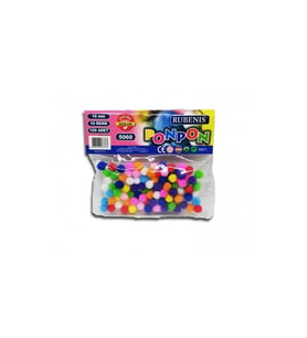 Rubenis Pon Pon 10 MM 10 Renk Karşk 100 Lü Paket 10 MM Pon Pon