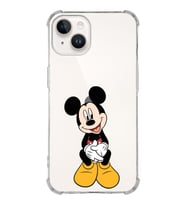 Apple iPhone 14 Uyumlu Köşe Korumalı Antişok Kapak Mickey Mouse Tasarımlı Şeffaf  Kılıf