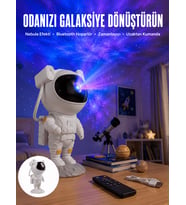 Astronot Hoparlör Gökyüzü Projektör Gece Lambası