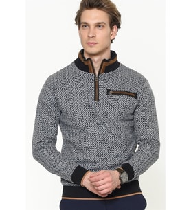 Dewberry Erkek Pamuklu Sweatshirt Lacivert 1039 Günlük Üst Giyim, Hafta Sonu Kombini, Seyahat Gardırobu
