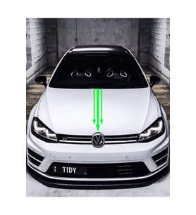 Oto Kaput Sticker Ok Ucu 3'Lü Yeşil 12*60 Cm
